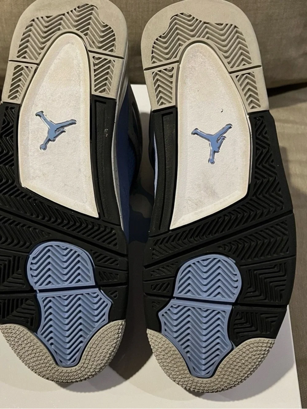 Jordan Men’s Suede Basketball Sneakers in Light Blue and Black